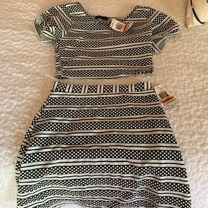 Black & white skirt and top set. Never worn.